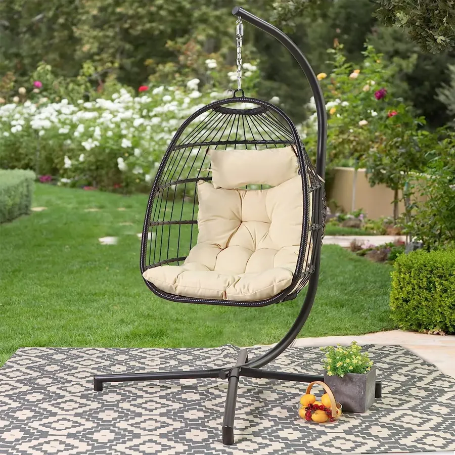 Outdoor Patio Hanging Chair - Hammock Swing Egg Chair