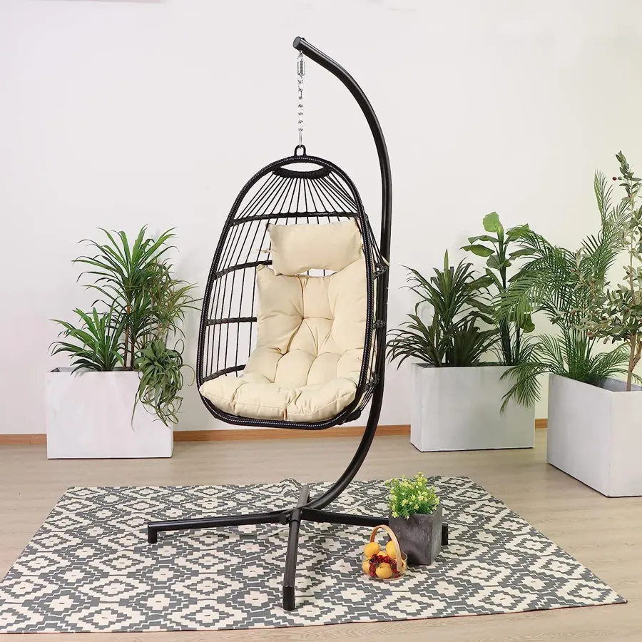 Outdoor Patio Hanging Chair - Hammock Swing Egg Chair