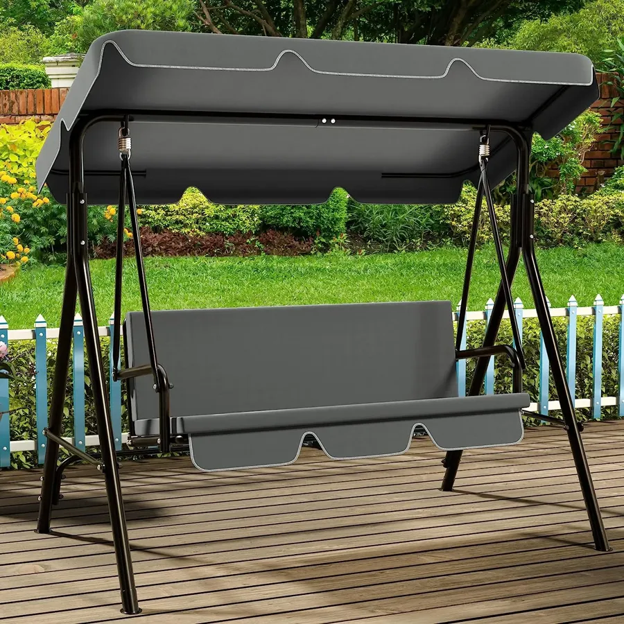 3-Seat Porch Swing | Outdoor Heavy Duty Patio Swing Chair