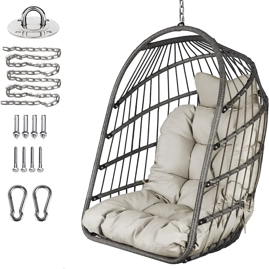 Egg Chair | Wicker Rattan Hanging Chair Swing Chair