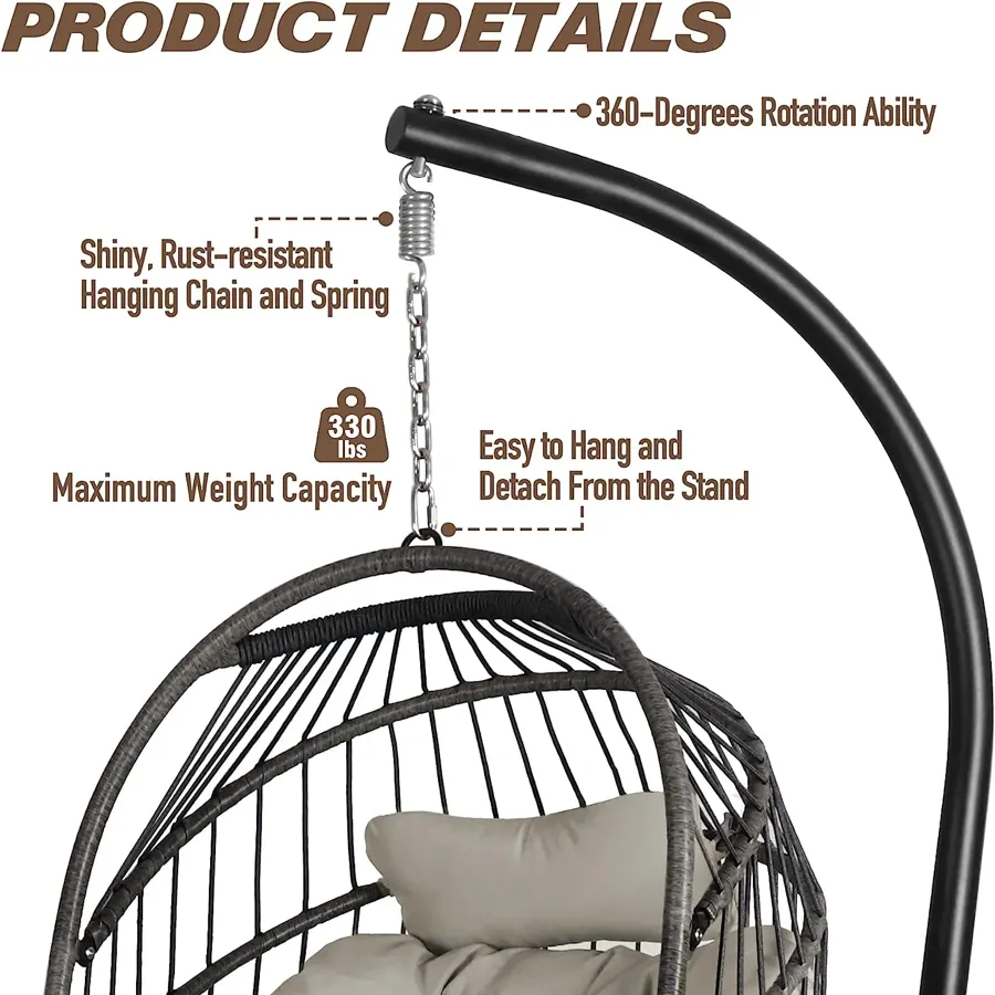 Egg Chair | Wicker Rattan Hanging Chair Swing Chair