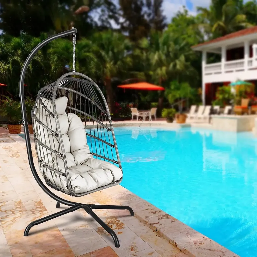 Egg Chair | Wicker Rattan Hanging Chair Swing Chair