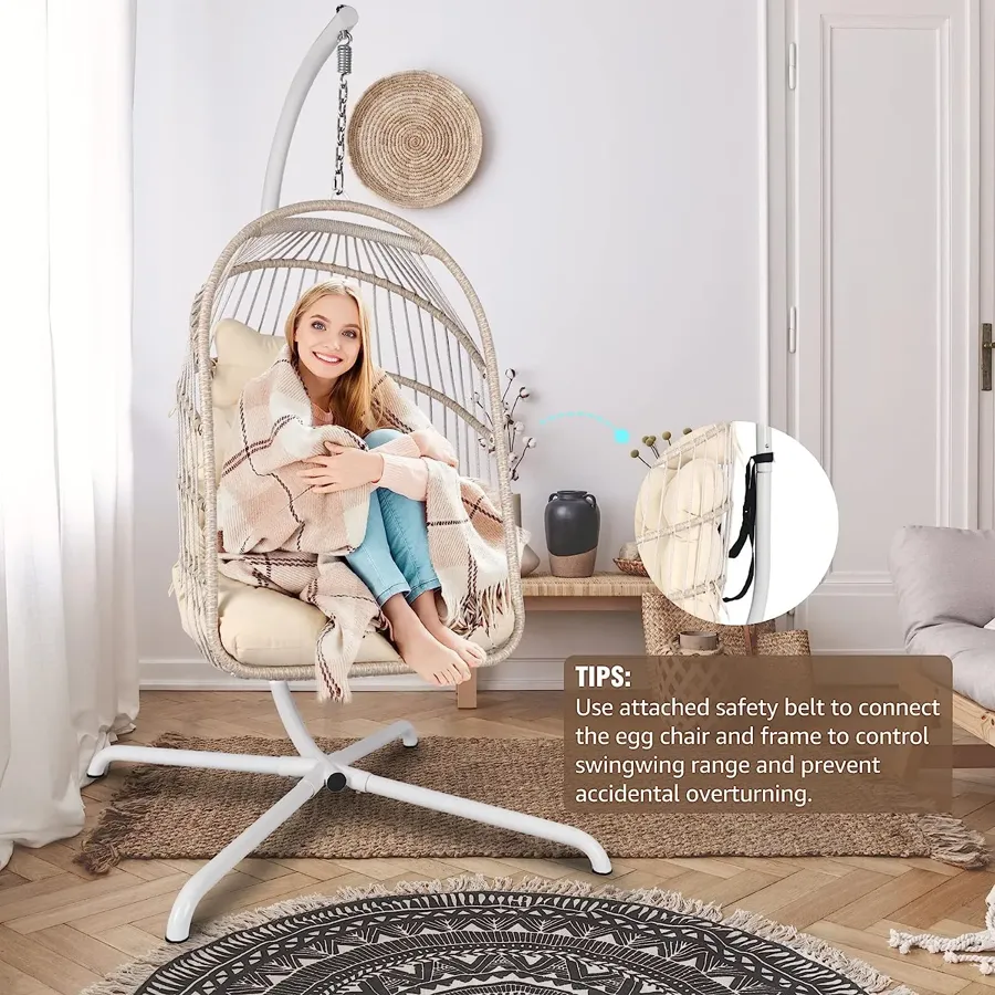 Egg Chair | Wicker Rattan Hanging Chair Swing Chair