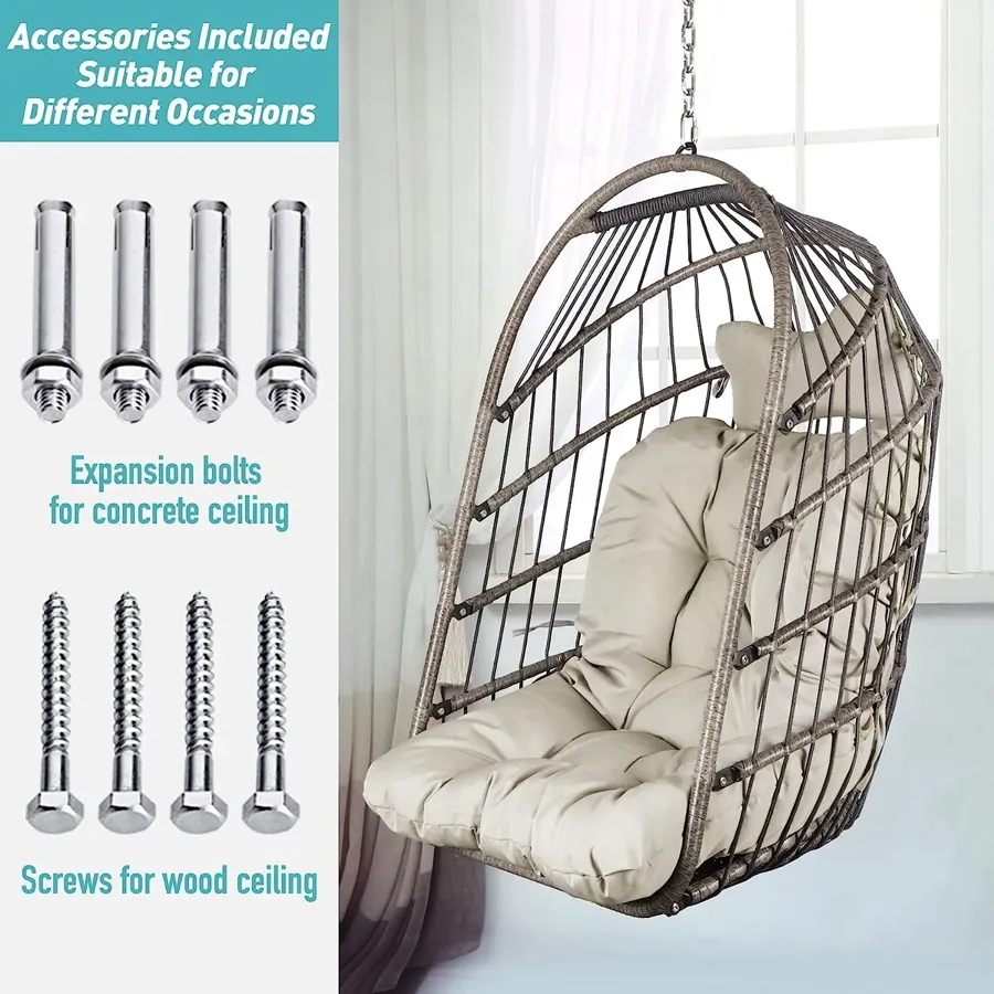 Egg Chair | Wicker Rattan Hanging Chair Swing Chair