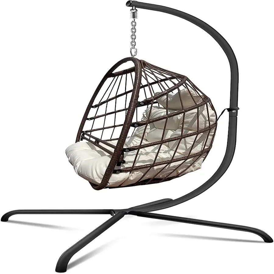 Hanging Egg Chair with Cushion and Pillow