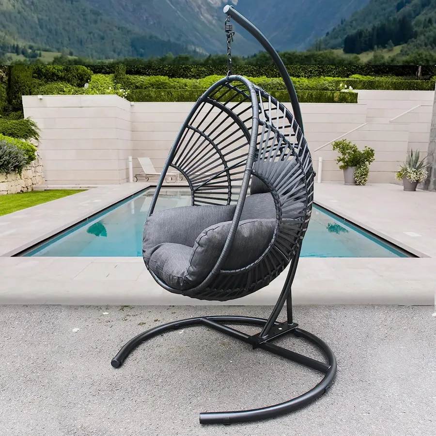 Hanging Egg Chair with Cushion and Pillow