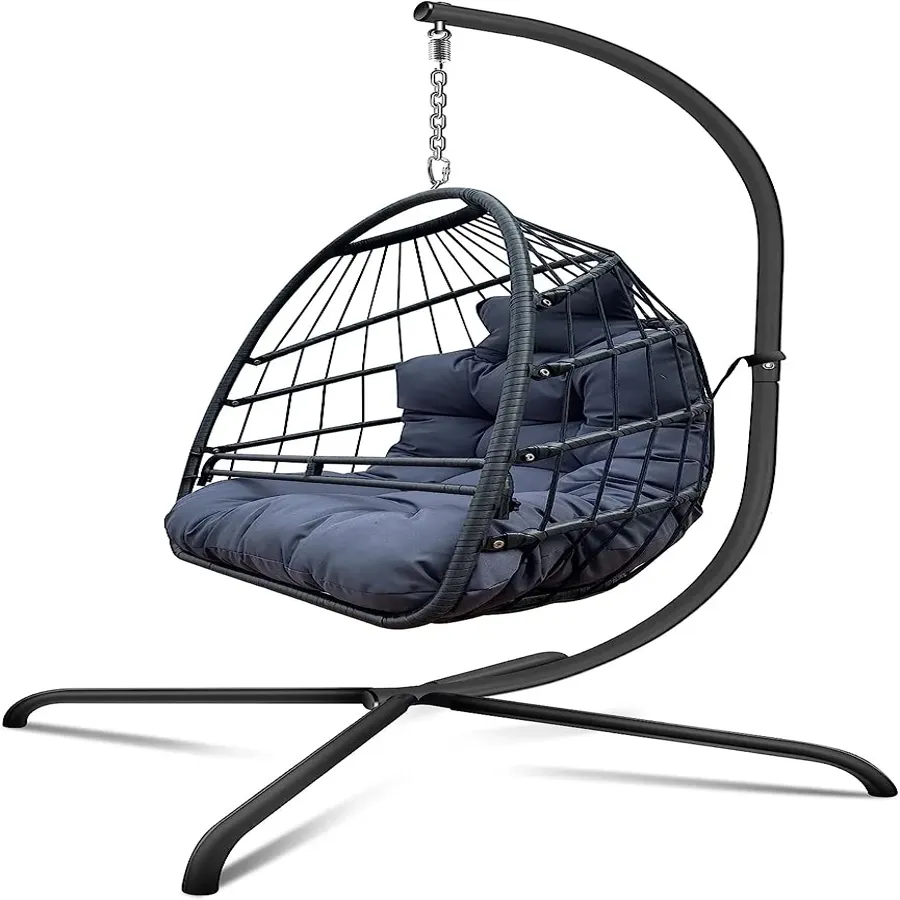 Hanging Egg Chair with Cushion and Pillow