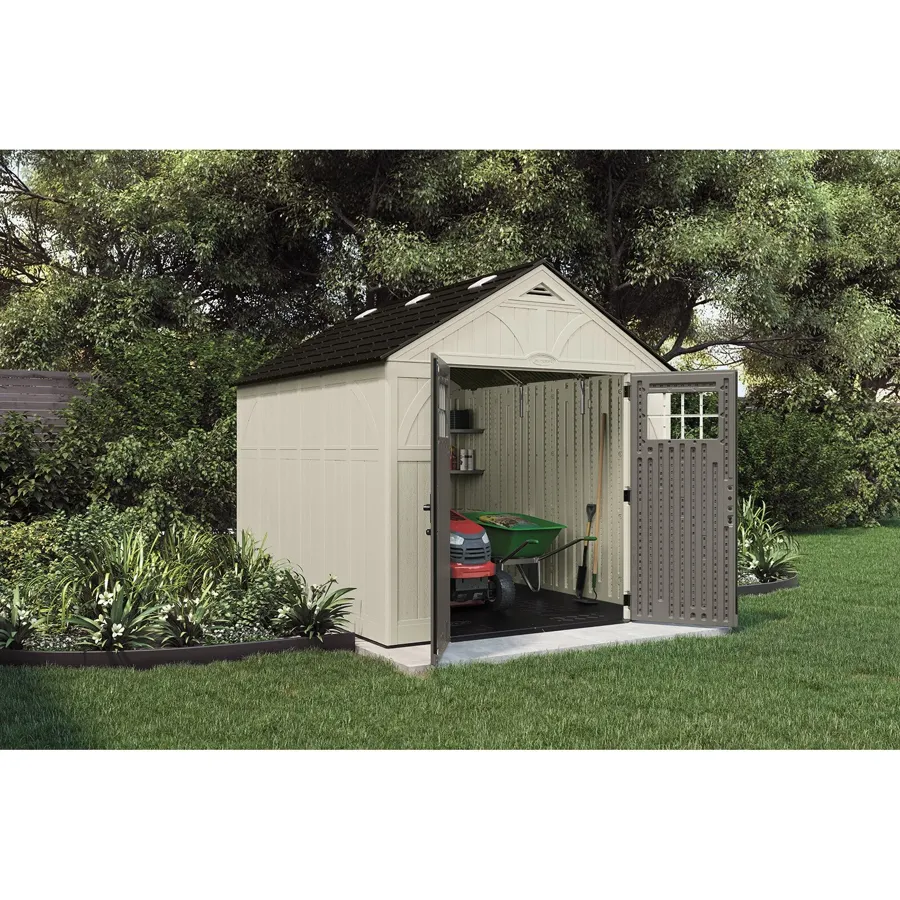 Outdoor Vanilla 8 ft. W x 10 ft. D Plastic Storage Shed