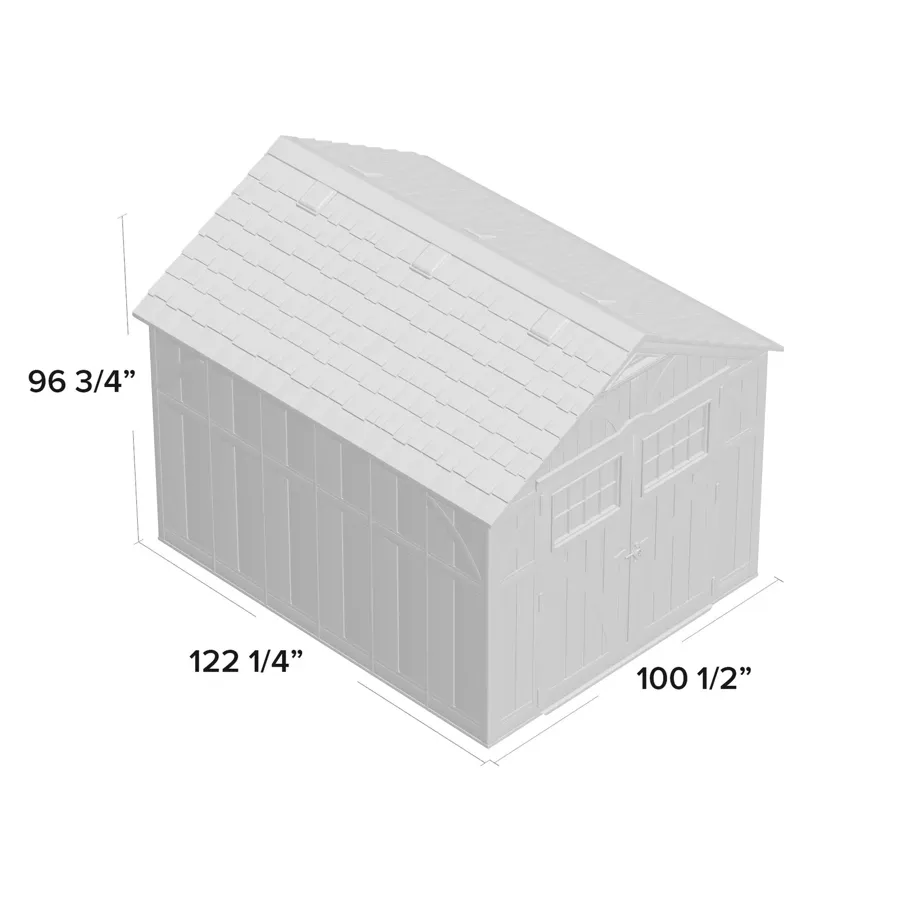 Outdoor Vanilla 8 ft. W x 10 ft. D Plastic Storage Shed