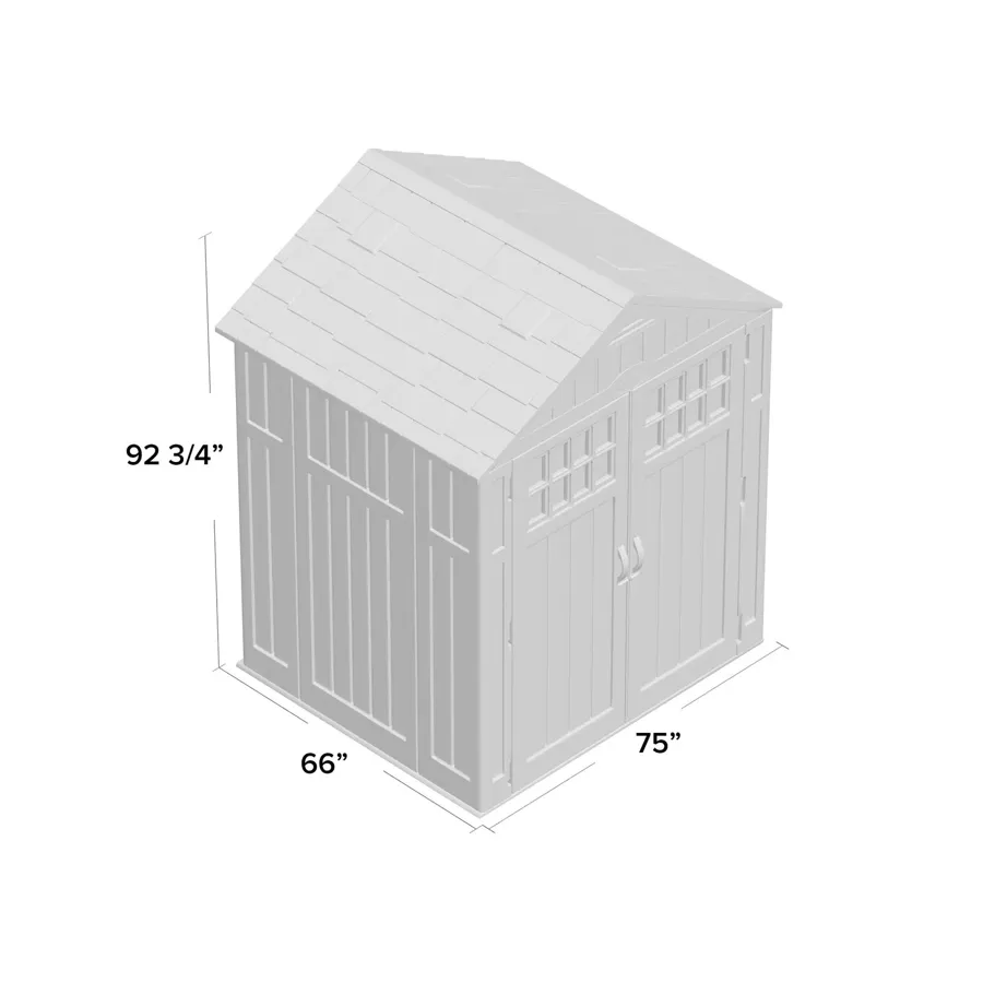 6 ft. 3 in. W x 5 ft. 6 in. D Resin Storage Shed