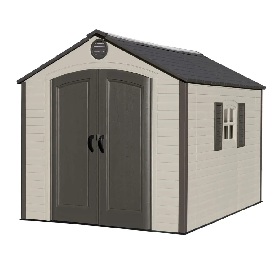 Side 10 ft. W x 8 ft. D Plastic Storage Shed