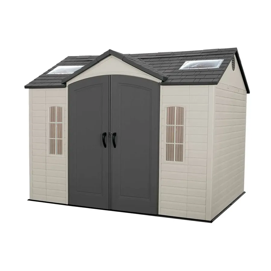 Side 10 ft. W x 8 ft. D Plastic Storage Shed