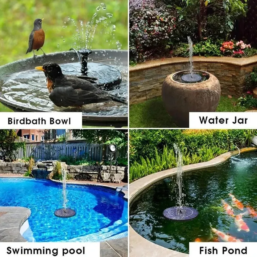 Solar Power Bird Water Fountain