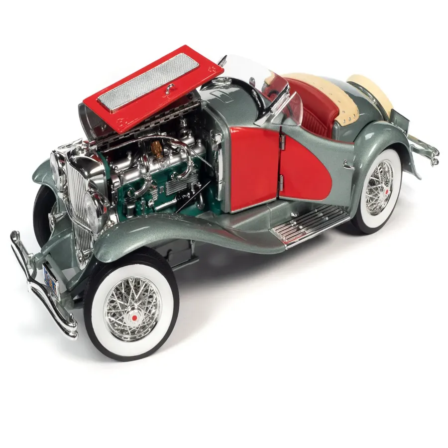 1935 Duesenberg SSJ (Red and Silver) 1:18 Scale