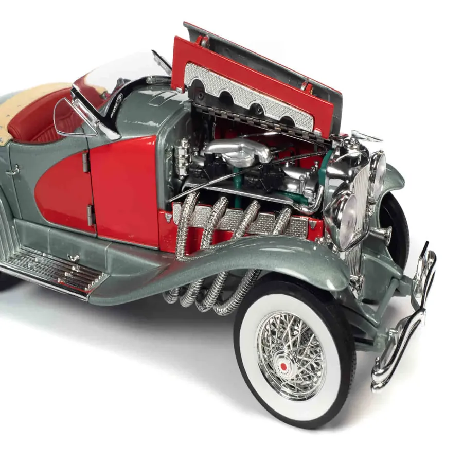 1935 Duesenberg SSJ (Red and Silver) 1:18 Scale